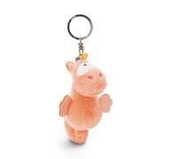 Keyholder sea horse Laguna Rainbow 9cm orange - Sustainable companion cuddly animal pendant with metal ring to hang on keys, cord, bag, and more