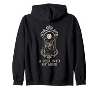 Keyhole Graveyard Moon A Peek Into My Mind Zip Hoodie