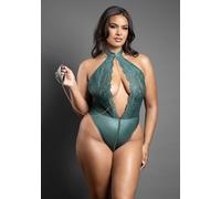 Keyhole Halter Teddy and Leash - Queen Size