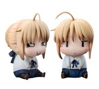 Keyhvao 10CM Altria Pendragon Figure Fate Stay Night Model Statue FGO,Saber Anime Figures PVC Material Cute Decoration Gifts for Fans and Friend (2Pcs)
