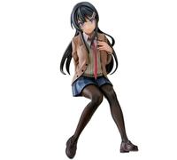 Keyhvao 12CM Sakurajima Mai Figure Adolescent Idiots Don'T Dream Of Bunny Girls Anime Figures Sitting Position Model Statue PVC Material Gifts for Friend