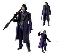 Keyhvao 15CM Joker Action Figure Interchangeable Head and Movable Model Statues Heath Ledger Jokers Figures Cool Decoration PVC Material Gifts for Fans and Friend