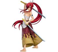 Keyhvao 17CM Erza Scarlet Figure Cool Combat Posture Model Statue Fairy Tail Anime Figure PVC Material Desktop Decoration Gift for Fans