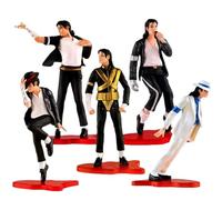 Keyhvao 5Pcs Michael Jackson Figure 11CM Model Statues Classic Styling Michael Figurine Cool Decoration PVC Material Gifts for Fans and Friend
