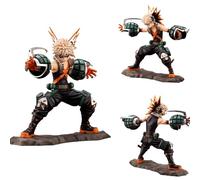 Keyhvao Bakugō Katsuki Figure MHA Anime Figures 22.5CM Interchangeable Faces Model Statues Cool Decoration PVC Material Gifts for Fans and Friend,Unisex