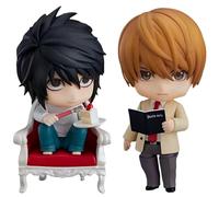 Keyhvao L,Light Yagami Figurine Movability Light Yagami,L Figure 10CM Model Statues Anime Death Note Figures Cute Decoration PVC Material Gifts for Fans and Friend,Unisex (2Pcs)