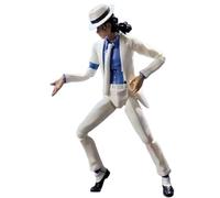 Keyhvao Michael Action Figure Moonwalk Model Statuary Lord of the Dance Movability Jackson Figures Cool Decoration PVC Material Gifts for Fans,Friend (White)