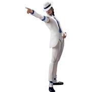 Keyhvao Michael Figure Lord of the Dance Model Standing Posture Moonwalk Jackson Figures Arthrosis Tunable Decoration PVC Material Gifts for Desktop,Fans,Unisex