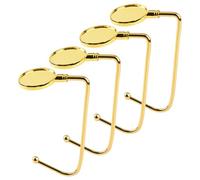 KEYIDO 4 Pack Christmas Stocking Holders, Gold Christmas Stocking Hooks for Fireplace & Mantle, Metal Non-Slip Xmas Stocking Hangers for Christmas Party Home Decorations