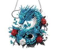 KEYIFA Diamond Art Kit for Erwachsene, Dark Dragon DIY Hanging Diamond Painting Crystal, Acrylic Gem Art Board, Diamantmalerei Anhänger, Hanging Ornaments Kit for Home Decor
