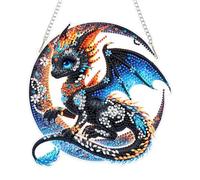KEYIFA Diamond Art Kit for Erwachsene, Galaxy Dragon DIY Hanging Diamond Painting Crystal, Acrylic Gem Art Board, Diamantmalerei Anhänger, Hanging Ornaments Kit for Home Decor