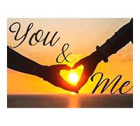 KEYIFA Love Letters Diamond Painting Kits for Adults, 5D DIY Sunshine Diamond Art Painting Full Drill, Gem Crystal Art Pictures Diamond Painting Kits, Home Wall Decor 40x30cm