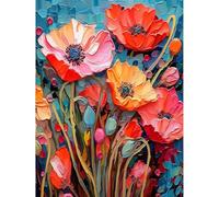 KEYIFA Paint by Numbers for Adults Fantasy Flowers, Painting by Number Canvas Kits with Acrylic Paint Brushes, DIY Craft Oil Painting Art Kits for Adults, Home Wall Decor 30x40CM