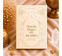 Keyla Pérez Oráculo Mágico del Akasha - Spanish Spiritual Oracle Cards Deck with Physical & Digital Guidebook, Video Tutorial Class, Gold Edge, Magnetic Box, Spiritual