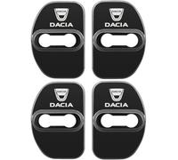 KEYLEON 4 Pcs Car Latch Protective Cover for Dacia Sandero 2020-2022, Car Stainless Steel Door Lock Cover Vehicle Door Lock Guard Stopper,Black