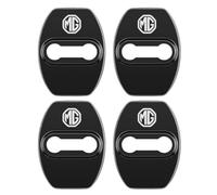 KEYLEON 4 Pcs Car Latch Protective Cover for MG ZS 2017-2020 2021 2022 2023 2024 2025, Car Stainless Steel Door Lock Cover Vehicle Door Lock Guard Stopper,Black