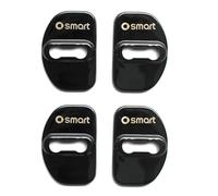 KEYLEON 4 Pcs Car Latch Protective Cover for Smart EQ fortwo (C453) 2020-, Car Stainless Steel Door Lock Cover Vehicle Door Lock Guard Stopper,Black
