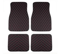 KEYLEON 4 Pcs Car Mats for Suzuki Vitara 5-Door LY 2015-2024, Drive Car Floor Mats Leather Car Floor Mats Auto Carpets Waterproof Mat Protection,Black-red