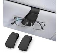 KEYLEON Sunglasses Holder for Car Sun Visor for Suzuki Vitara 2015 2016 2017 2018-2020, Leather Sunglass Holder for Car Visor Car Magnetic Glasses Holder