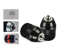 Keyless 0.8-10mm 3-Jaw 3/8-24UNF Drill Chuck Quick Change Adapter SDS-Plus Shank 1/4" Hex Square Fit Rotary Hammer/Hammer Drill for Milling Machine Cutter(Chuck Square Shank)