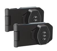 Keyless Cabinet Combination Lock,3-Digit Combination Lock Twist Knob Hasp Latch Lock,Door Security Slide Latch Lock for Small Doors,Cabinets,Barn Door,Bathroom,Outdoor