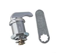 Keyless Cam Lock Rotary Cylinder Latch Zinc Alloy for Cabinet Locker Mailbox Tool Box Safe Vending Machine Silver Finish 16mm 22mm 30mm Sizes(22mm)