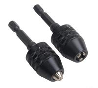 Keyless Chuck er for Rotary Tools, 0.3 6.5mm Drill Bit Holder with 1/4 Inch Hex Shank Converter, Quick Change Non Quick Release to Quick Change er(B)