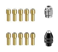 Keyless Chuck1/32 to 1/8" Replacement 4486 and 4485 Drill Keyless Chuck Shank Rotary Tool Quick Change Adapter Kit Compatible(A)