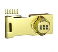Keyless Code Lock for Secure for Cabinets and Drawers, Password Management Features and Adjustable Mount for Various Installation Needs (Gold)