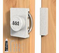 Keyless Combination Cabinet Lock, Anti-Pry 3-Digit Security for Swinging/Sliding Door, Drawer, Cupboard, Locker, Closet, Child Safety, Easy Installation (White, 1 Pack)