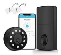 Keyless Deadbolt Smart Door Lock: Sifely Digital Keyless Entry Door Lock for Front Door, Code & Fob Access, App Control, Auto Lock, Easy to Install (Black)
