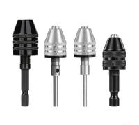 Keyless Drill Bit Chuck Converter with Hex and Round Shank for Applications