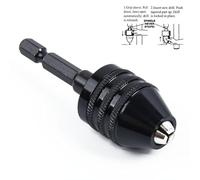 Keyless Drill Chuck, 0.3-8mm Hex Shank Adapter for Electric Drills, Aluminium Alloy, Carbon Steel Quick-Release Chuck