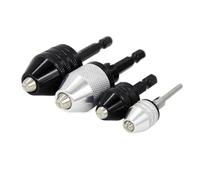 Keyless Drill Chuck 1pcs Drill Chuck Keyless Screwdriver Impact Driver Adaptor Electric Micro Motor Clamp Mini Fixture Hex Shank Bits Adapter(0.3-3.6-6.35B)