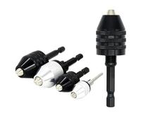Keyless Drill Chuck 1pcs Quick Change Converter Mini Drill Chuck Keyless Screwdriver Impact Driver Adaptor Drilling Tool(0.3-6.5 6.35-H)