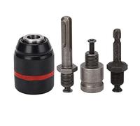 Keyless Drill Chuck Adapter, Multi Use Self Tighten Drill Chuck, 1/2-20UNF Mount 2-13mm, Impact Wrench Drill Chuck, Screw Fitting, Quick and Easy Chucking and Unchucking