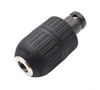 Keyless Drill Chuck Conversion Adapter 1/2-20UNF Thread Carbon Steel ABS for Secure Bit Changes in Tight Spaces