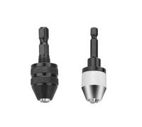 Keyless Drill Chuck Conversion Tool, 2PCS 1/4 Inch Shank Hex Micro Drill Bit Adapter, 0.3-6.5mm and 0.3-3.6mm Quick Change Converter for Pin Chuck