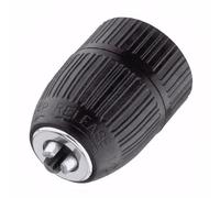 Keyless Drill Chuck, Drill Chuck, Power Drill Accessory, 13mm Chuck, 1/2 Inch Chuck, 2-13mm Capacity, Hardened Steel Jaws, Quick Bit Change, for Rotary Drills, Cordless Drills, Drill Drivers, Black