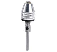 Keyless Drill Chuck Impact Driver Adapter Converter 3 Jaws 1 8in Round Shank 0.3-3.4mm Silver Firm Clamping Portable for Electric Grinder Accessories Carbon Steel