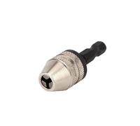 Keyless Drill Chuck Screwdriver Impact Driver Adaptor 1/4 '' Hex Shank Drill Bit Tool Quick Change Convertor Adapter JIYAMI'EN EL-EU (Hole Diameter : Silver)
