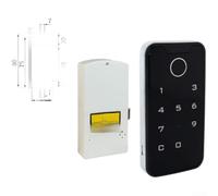 Keyless Entry Door Lock for Home Office Cabinet Secure(C) | 0.5s fast fingerprint scan, zinc alloy body, auto-bolt, anti-peeping code, dry for battery powered