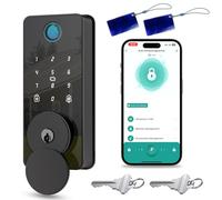 Keyless Entry Door Lock, Smart Door Lock, Smart Deadbolt Lock with Keypad, Auto & One Touch Lock | Smart Locks for Front Door | Easy Installation | Exact Fingerprint | App Control | 12-Month Battery