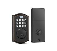 Keyless Entry Electronic Deadbolt Lock Auto 1 Locking 20 Customizable User Codes Back Lit Keypad Quiet Operation Low Battery Indicator Anti-Peep Password Easy to Install for Doors