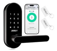 Keyless-Entry Keypad Electronic Door Lock: Digital Smart Lock with Code Passcode, Electric Door Knob/Handle, Perfect for Entry Doors, Bedroom Doors (Black, App Control, Non-Fingerprint)