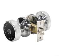 Keyless Fingerprint Door Lock For Residential And Commercial Buildings With Temporary Code Generation And Anti-Visual Hacking Display(Silver)