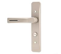 Keyless For bathroom door lock featuring a silent single tongue handle, compatible with doors 25mm to 50mm thick, rust resistant zinc alloy construction for humid environments (Silver)