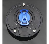 Keyless Motorcycle Fuel Gas Tank cap Cover/Fit For Honda VTR1000F Firestorm SuperHawk 1997-2017, VTR1000 SP-2 2000-2017 Motorcycle Gas Cap Gas Fuel Tank(Blue no logo)