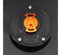 Keyless Motorcycle Fuel Gas Tank cap Cover/Fit For Honda VTR1000F Firestorm SuperHawk 1997-2017, VTR1000 SP-2 2000-2017 Motorcycle Gas Cap Gas Fuel Tank(Orange no logo)