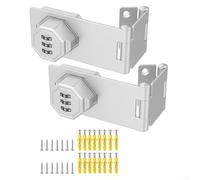 Keyless Password Lock with 3 Digit Code and Zinc Alloy Construction for Filing Cabinets, Desks, and Mailboxes with Anti Pry Features (Silver)